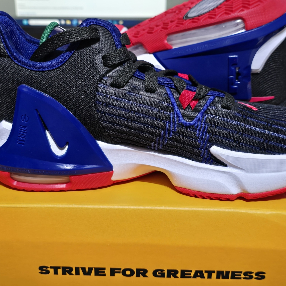 Nike LeBron Witness VI Black and Blue Athletic Sneakers